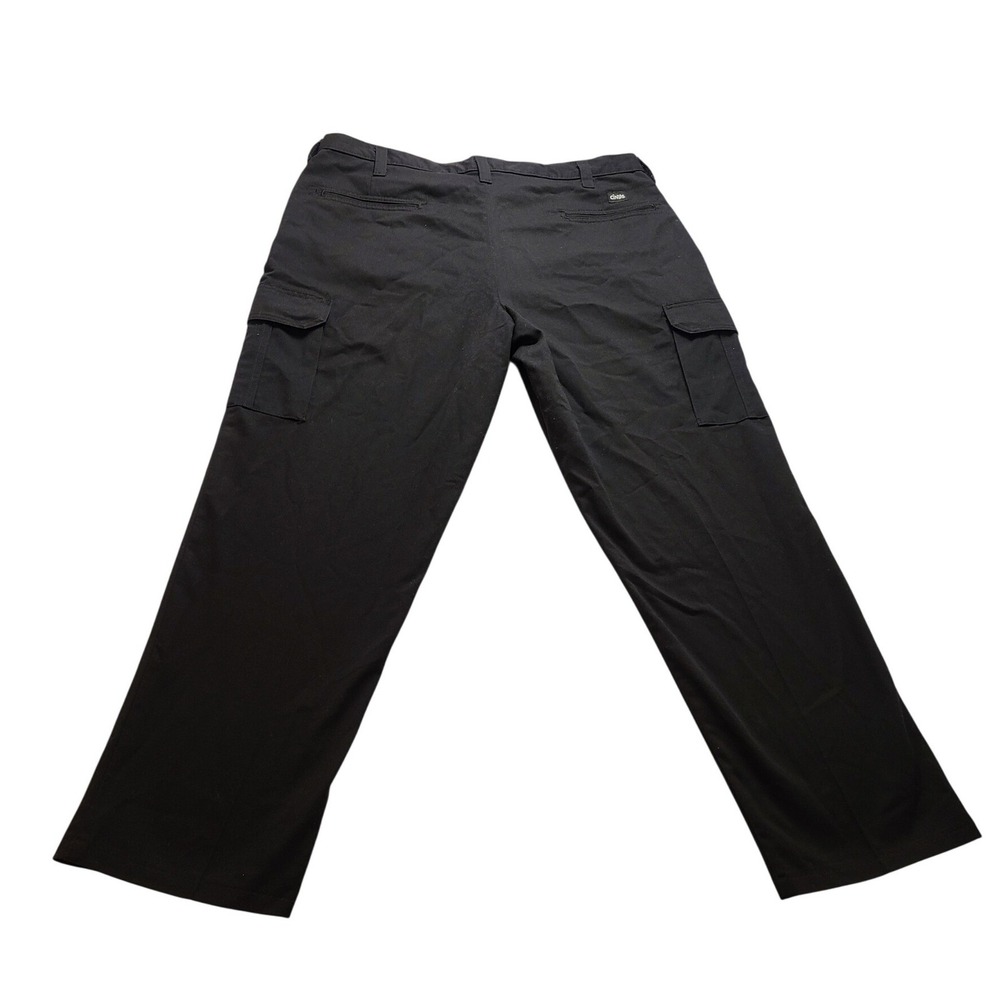 Cintas ComfortFLEX Men's Black Cargo Work Pants 38x30 Straight Leg Twill Utility